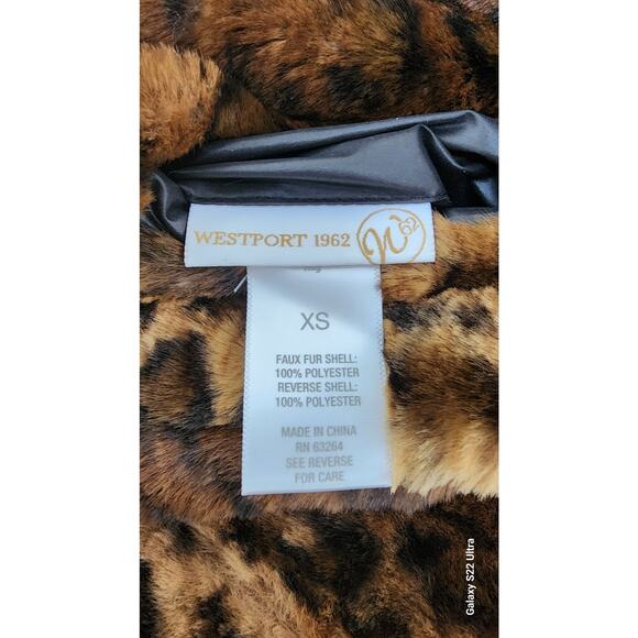 Westport 1962  VTG Reversible Faux Fur Cheeta Animal Print Vest Womens Size XS - Picture 8 of 9